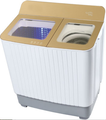 China Hohe Leistungsfähigkeits-tragbare Waschmaschinen-Zwillings-Wanne mit Spinner-goldenem Glasdeckel fournisseur